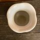 Vintage White Ceramic Flower-Shaped Vase France