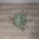 Vintage 1950s golden brass and glass coffee table Italian design