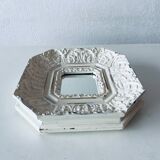 Octagonal mirror with moldings
