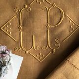 Ancient drap in pure lin washed vermeil