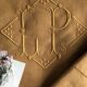 Ancient drap in pure lin washed vermeil