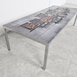 Vintage ceramic coffee table by Perignem, 1960s