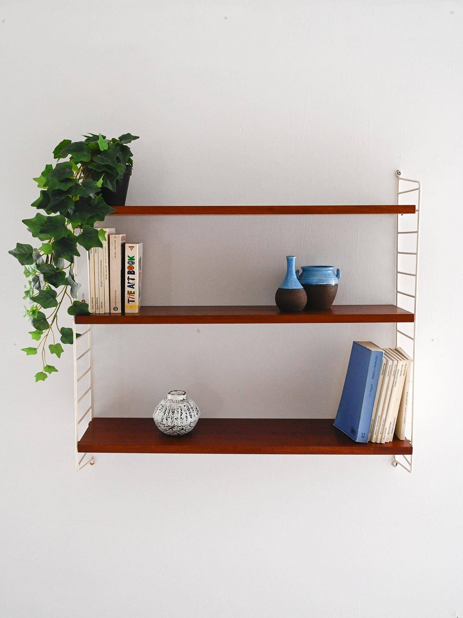 1960s Scandinavian Hylla wall shelf in mahogany