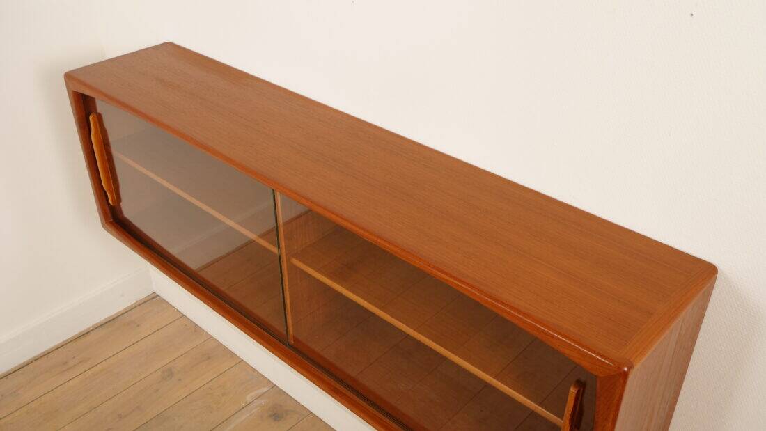 Buffet vintage | Porte coulissante en verre | Flottant | 160 cm