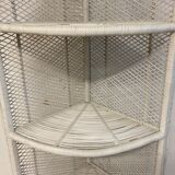 Vintage rattan corner shelf