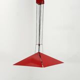 Adjustable red pendant light from Bieffeplast, 1980