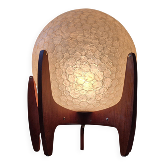 Mid-century wood and plexiglass floor lamp, Germany 1960s