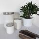 Lot of 3 old jars of laboratory glass color white