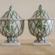 Covered vases or decorative urns, porcelain Central Europe 19th century