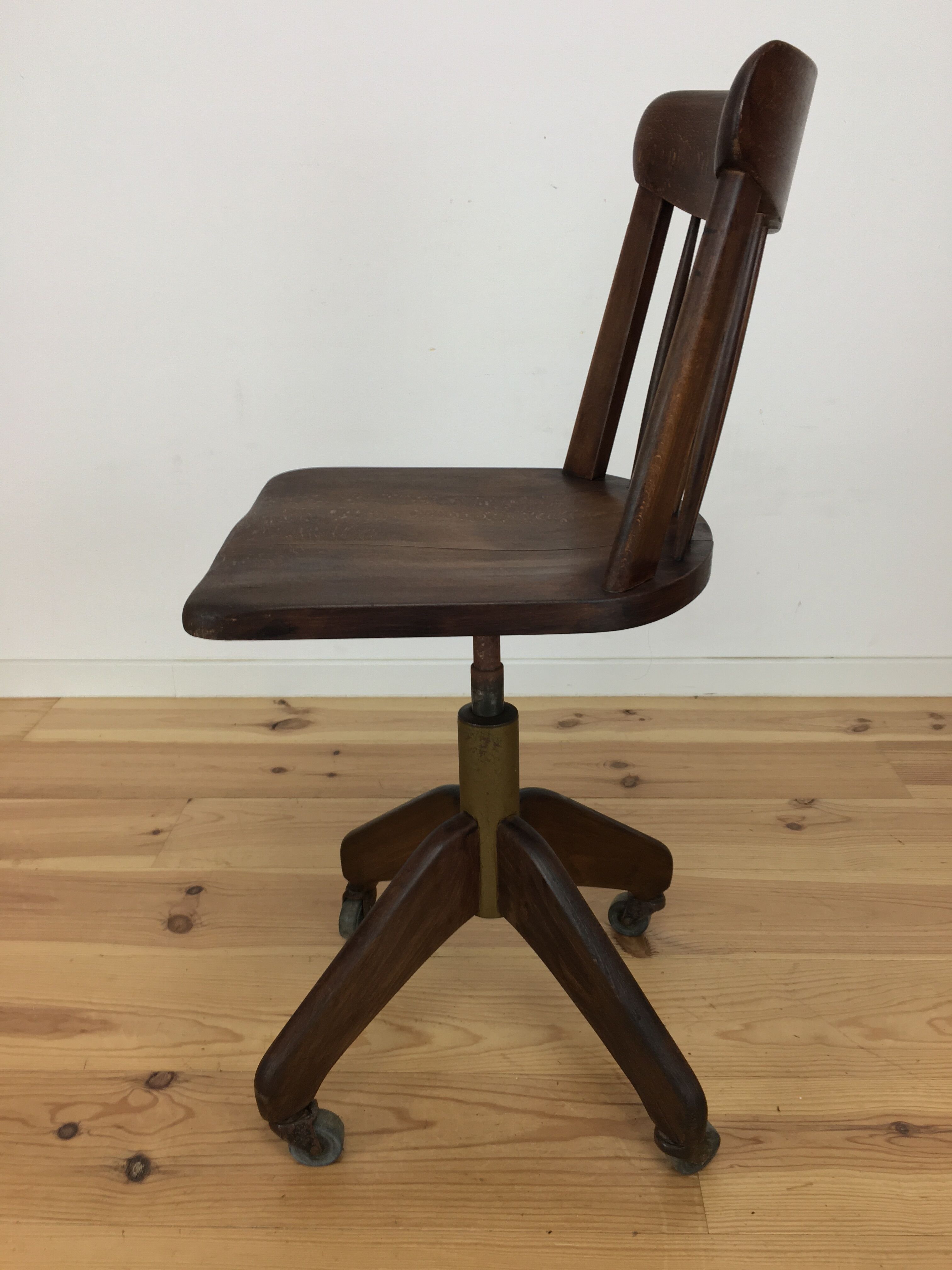 American office chair by Stoll Giroflex, wood