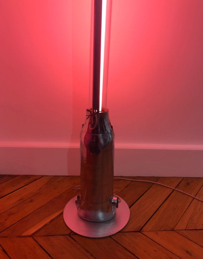 Industrial lamps 70s, pink neon