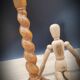 DuO turned wood candle holders