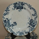 7 flat plates in Terre de Fer St Amand model Boule de Neige
