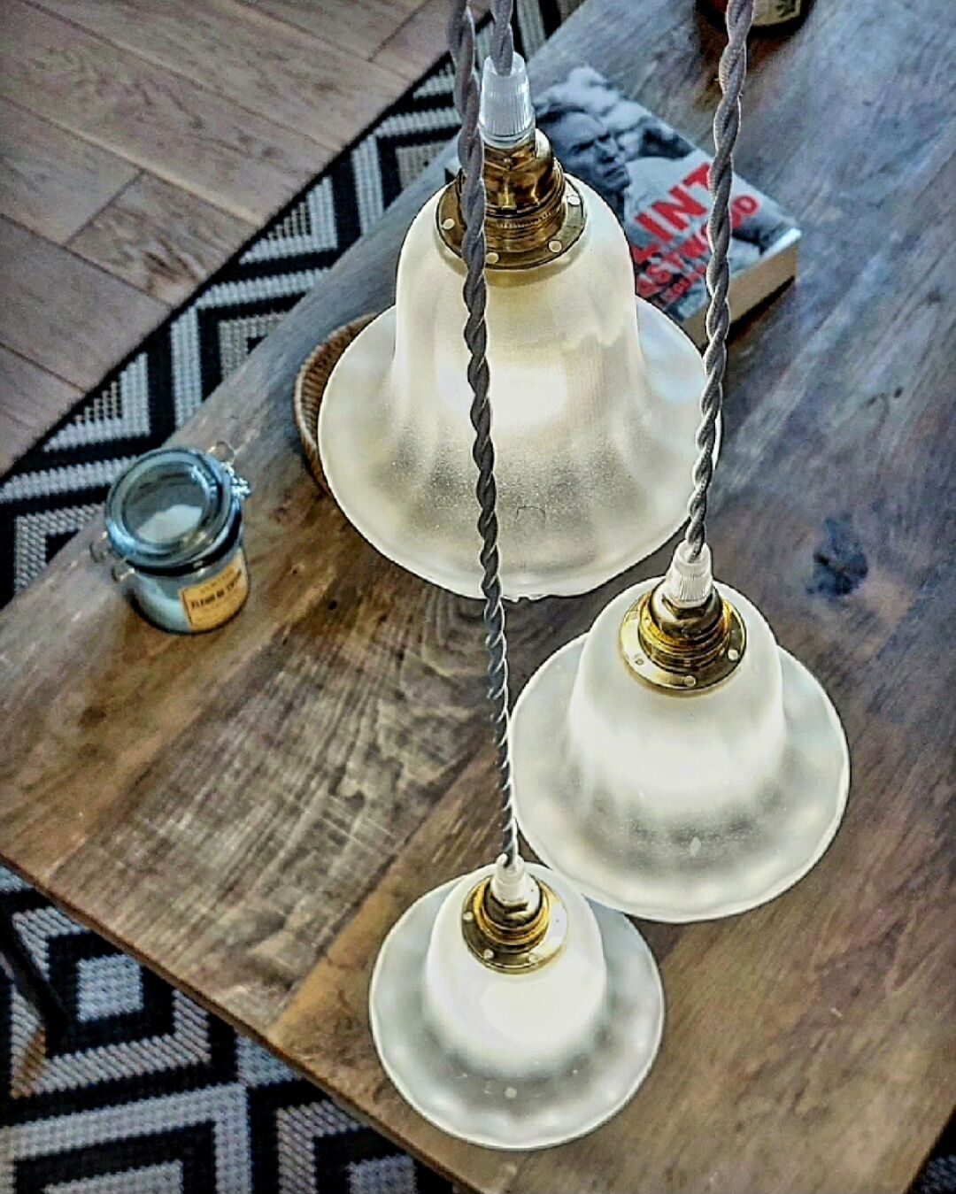 Vintage trio pendant lamp