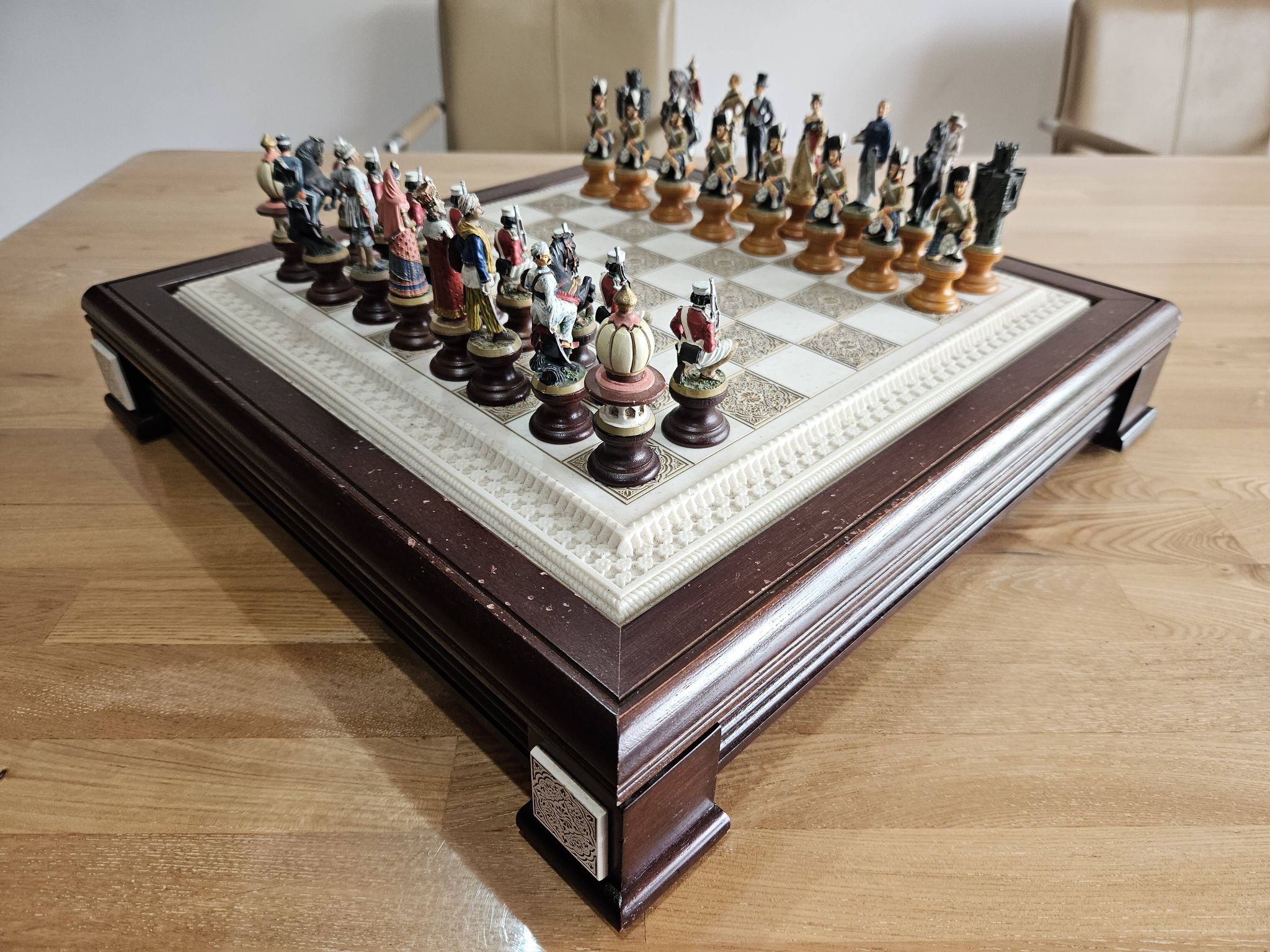 Franklin Mint Raj Collectible Chess Sets, 1970s.