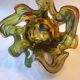 Large Makora handmade glass vase from the 70s