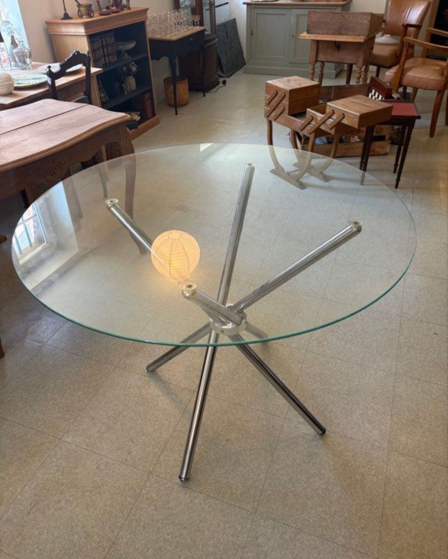 Table en verre 70’s