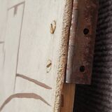 Two-leaf screen depicting a historical figure and symbols