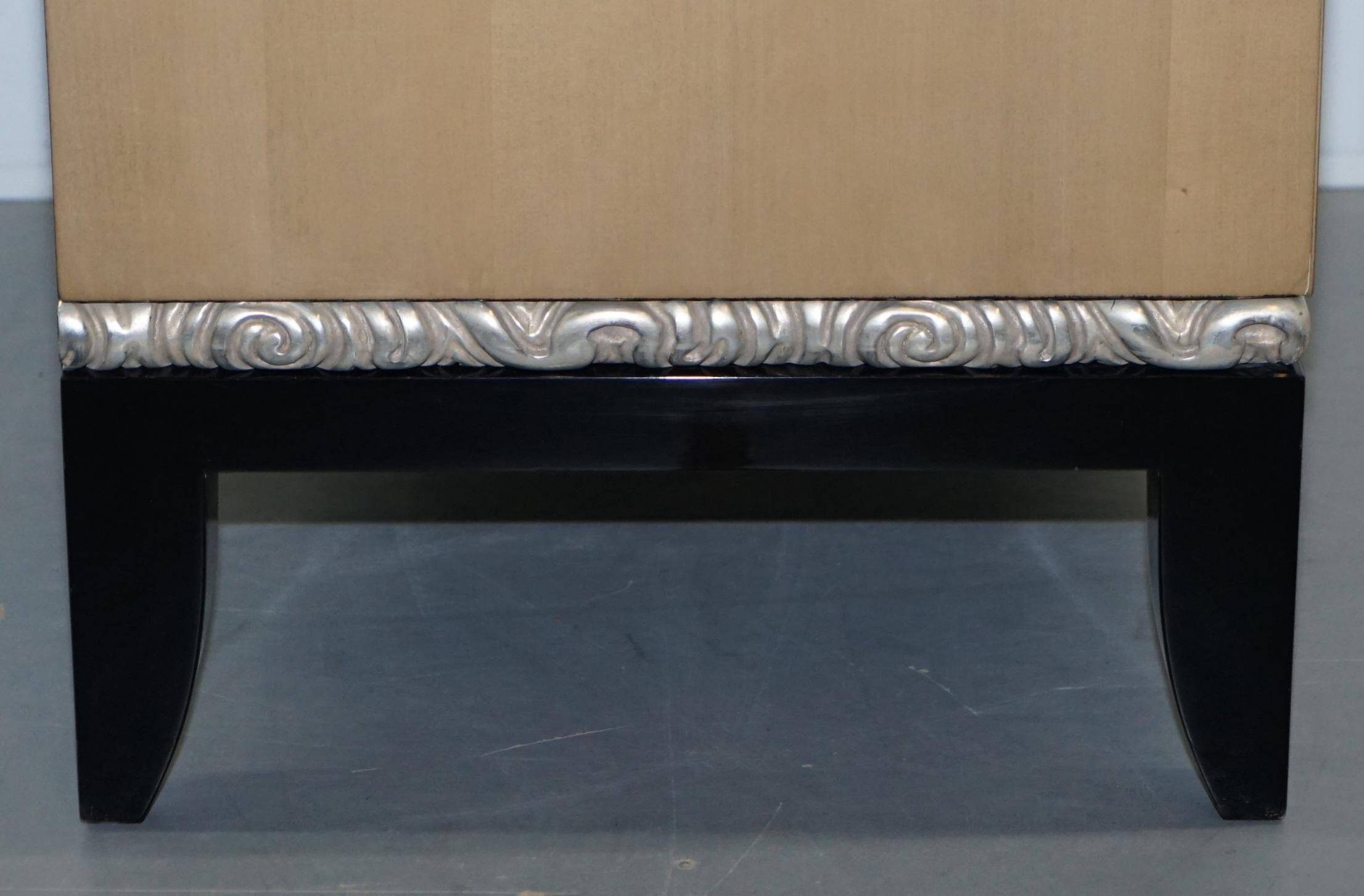 Cloud bedside tables by J Robert Scott with 14-carat gold veneer.