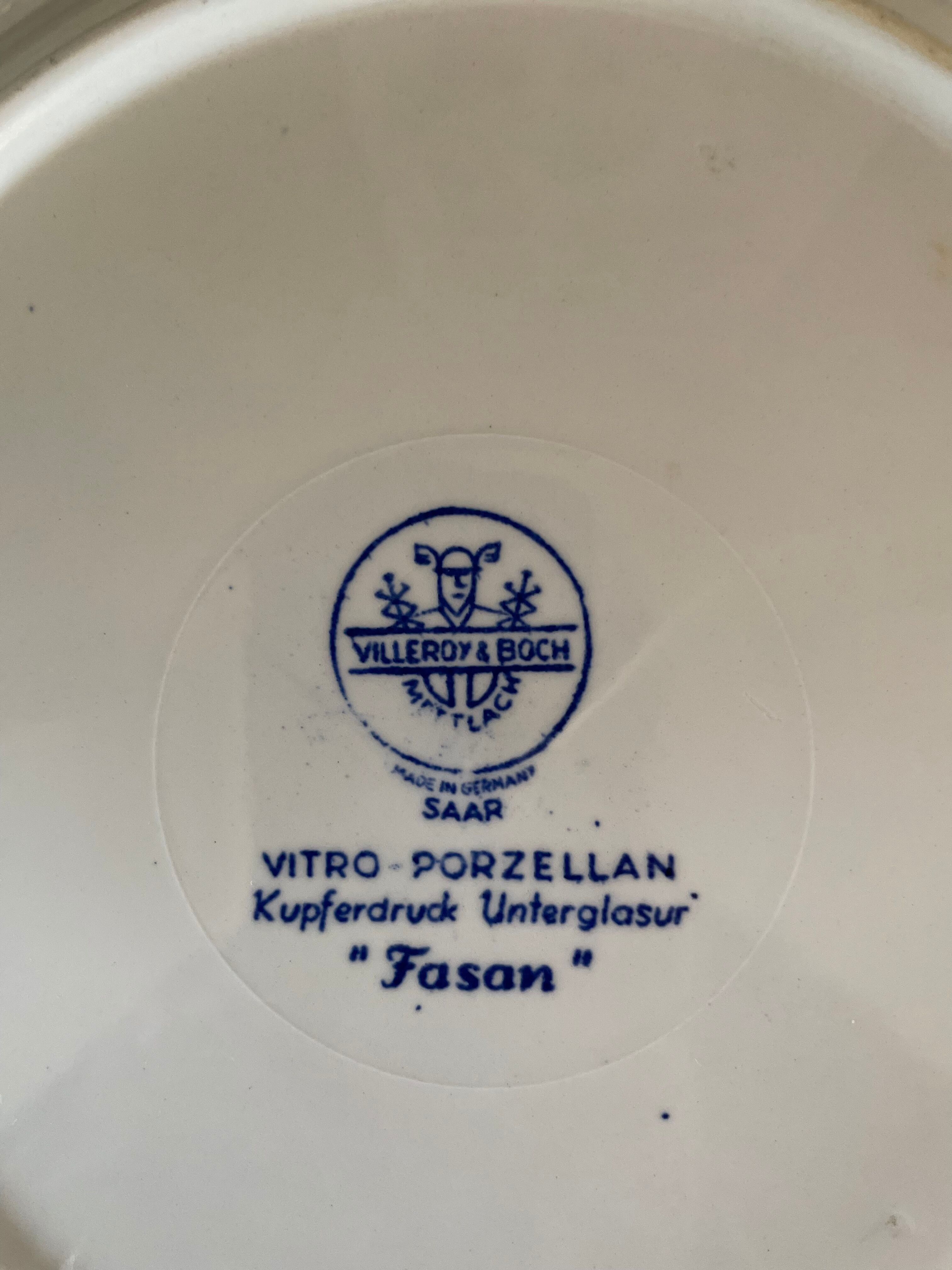 Vintage plate Villeroy and Boch Model Fasan