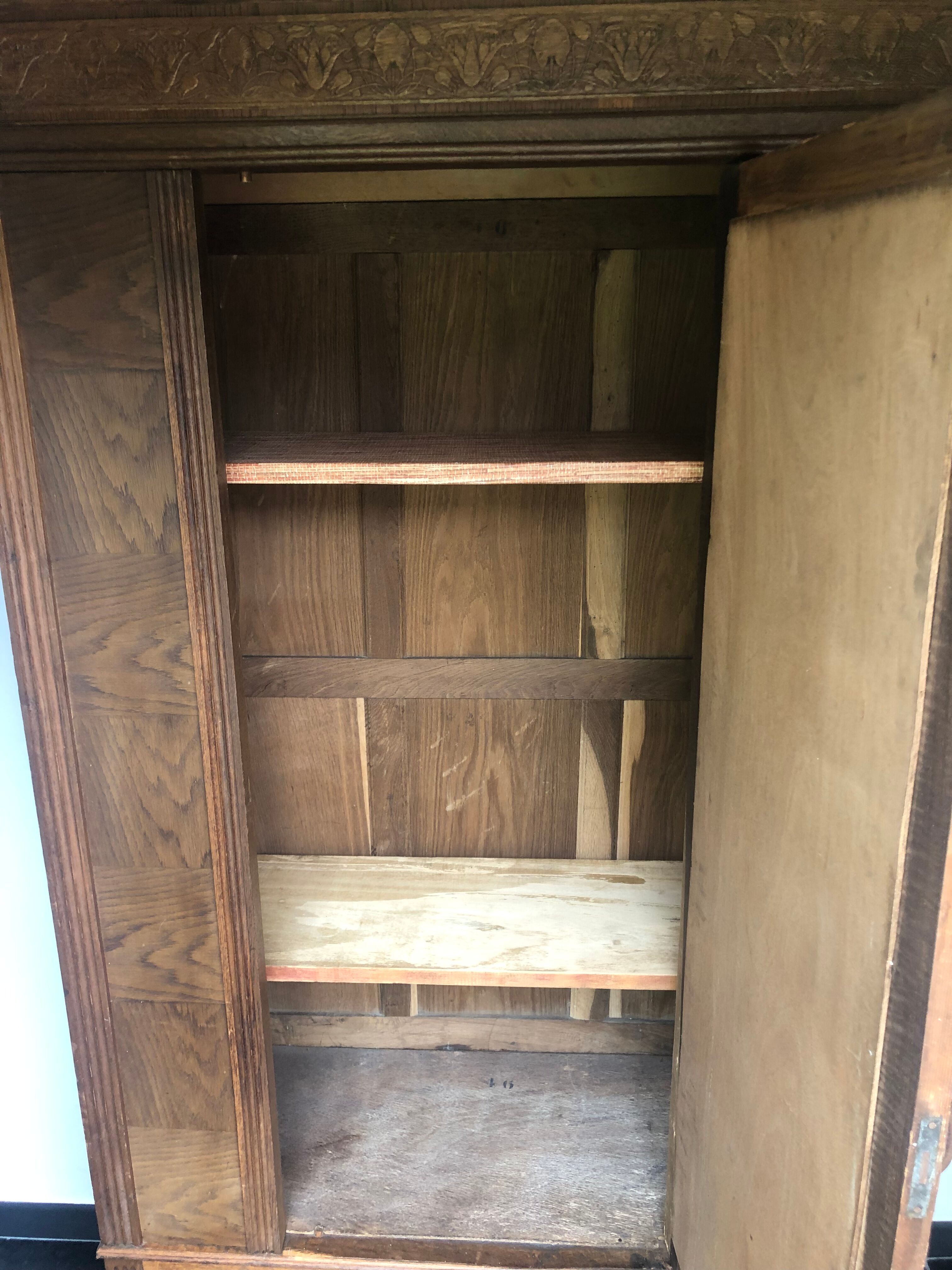 Antique wardrobe with mirror