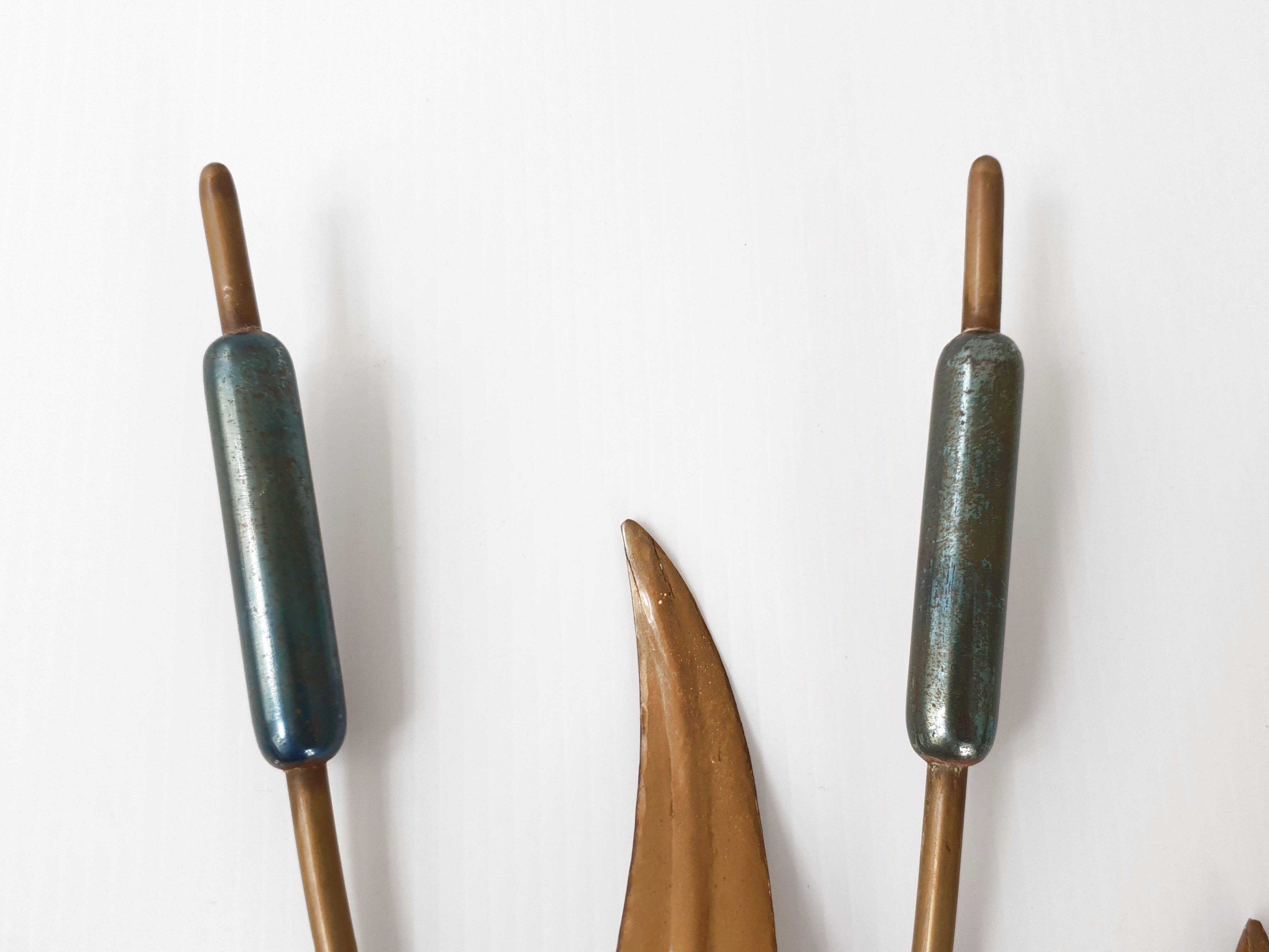 Pair of vintage reed sconces 1970