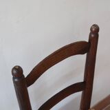 Pair of straw farm chairs