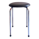 70s chromed metal stool