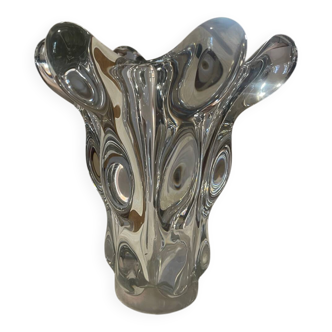 "Giraffe" vase in crystal – Vannes Crystal Works – 26.5 cm