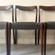 Set of 4 Scandinavian teak chairs by Niels Otto Moller, Denmark 1950.