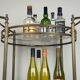 Vintage French brass bar cart, 1950s