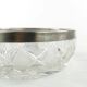 Decorative mid-century modern fruit bowl, crystal, silver-plated brass, Poland, 1970s