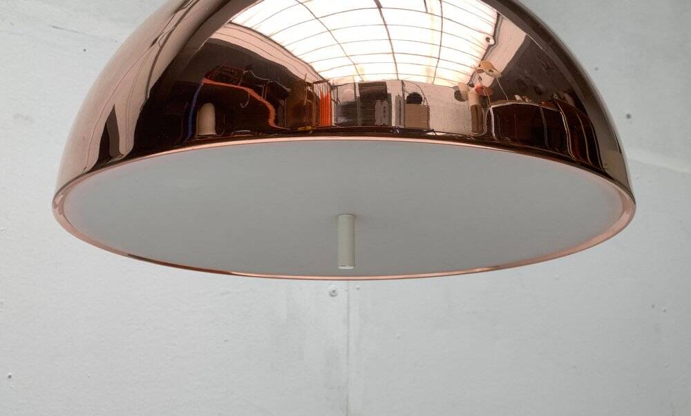 Suspended dome lamp in copper by Staff Leuchten, mid-century, 1960s.