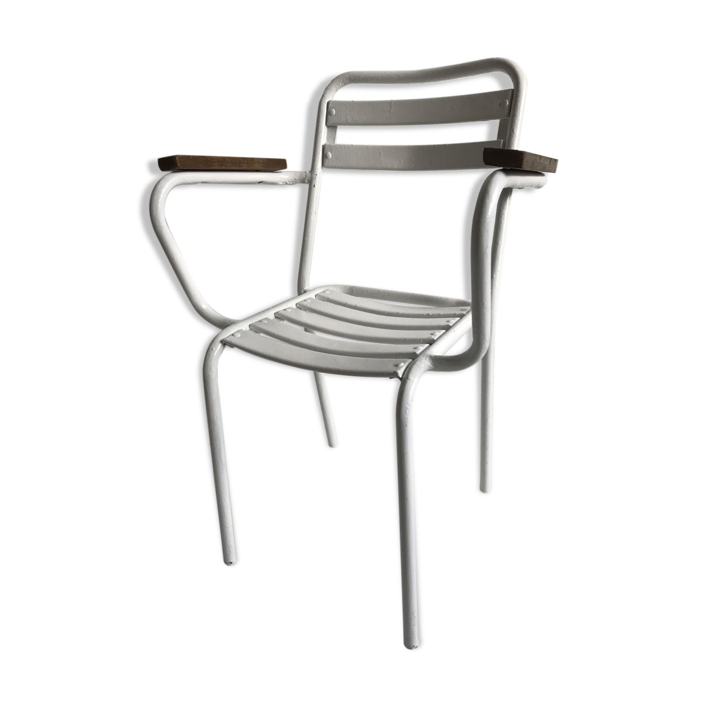 White metal chair