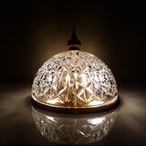Ceiling light globe glass and brass