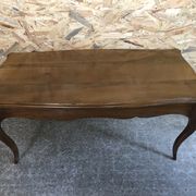 Old Coffee Table Style Louis XV Wood Chevillé Legs Curved Vintage