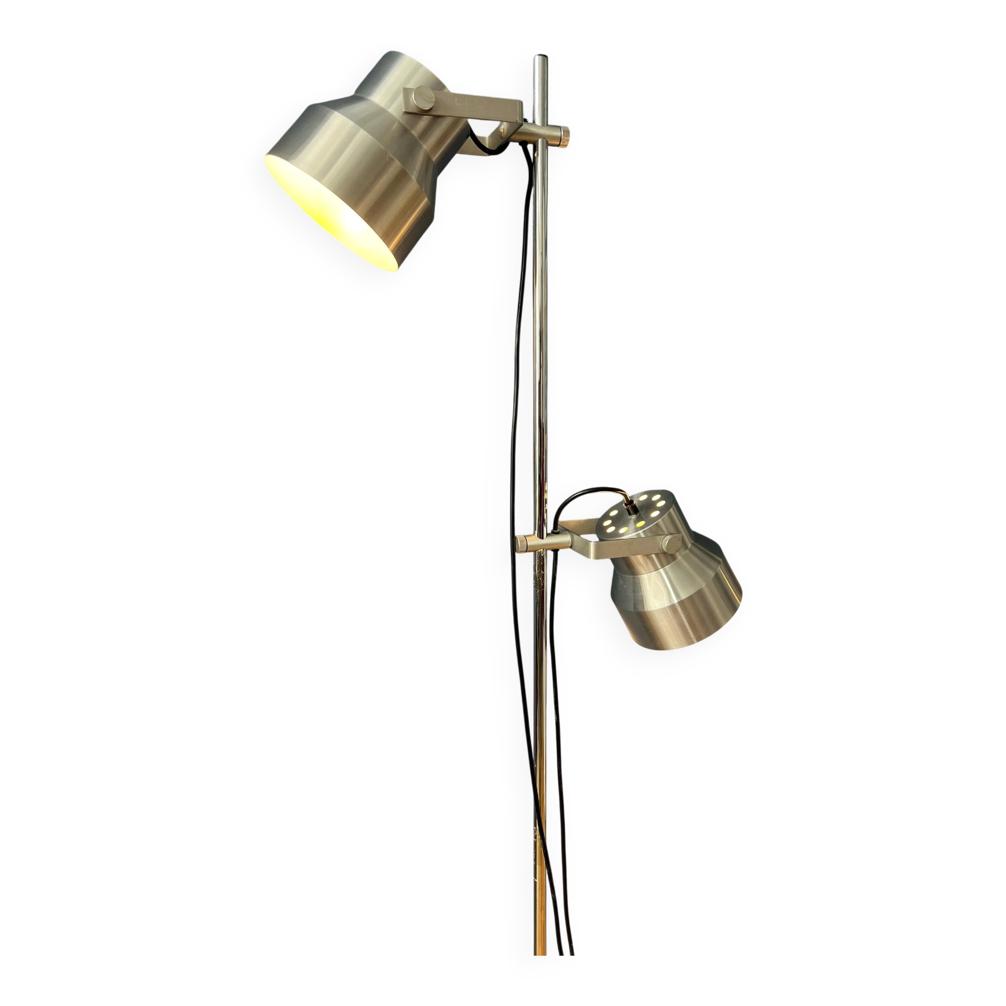 Silver vintage floor lamp Dijkstra Space Age