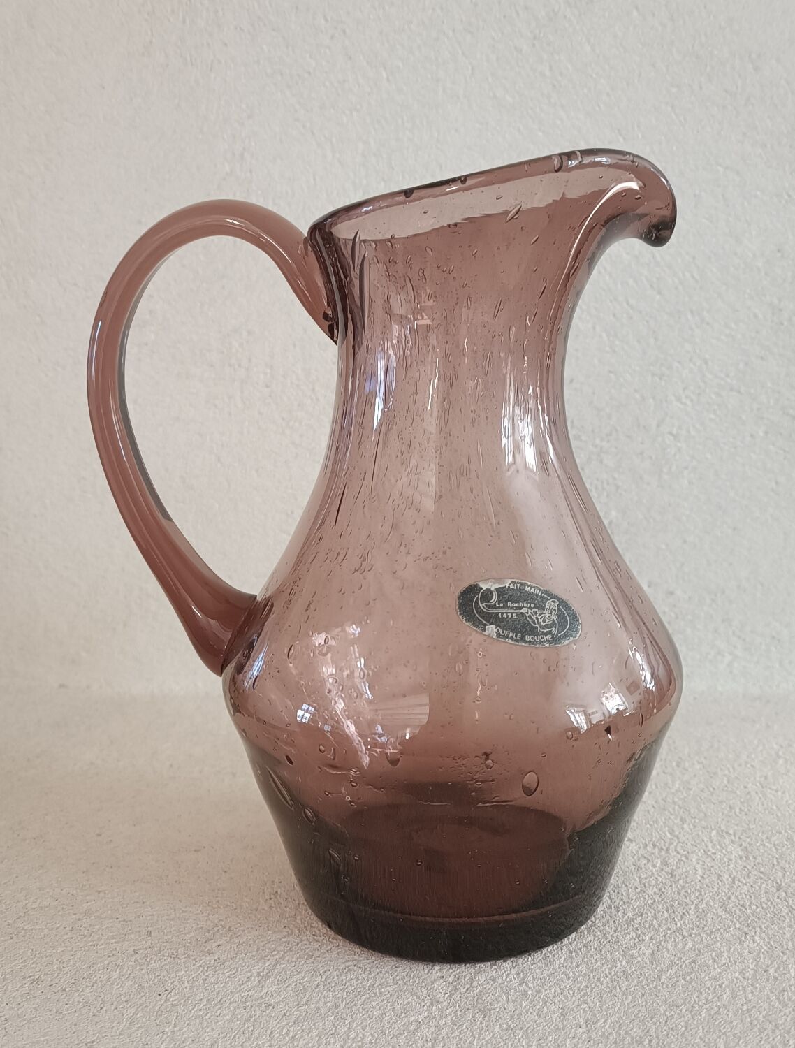La Rochère blown glass pitcher