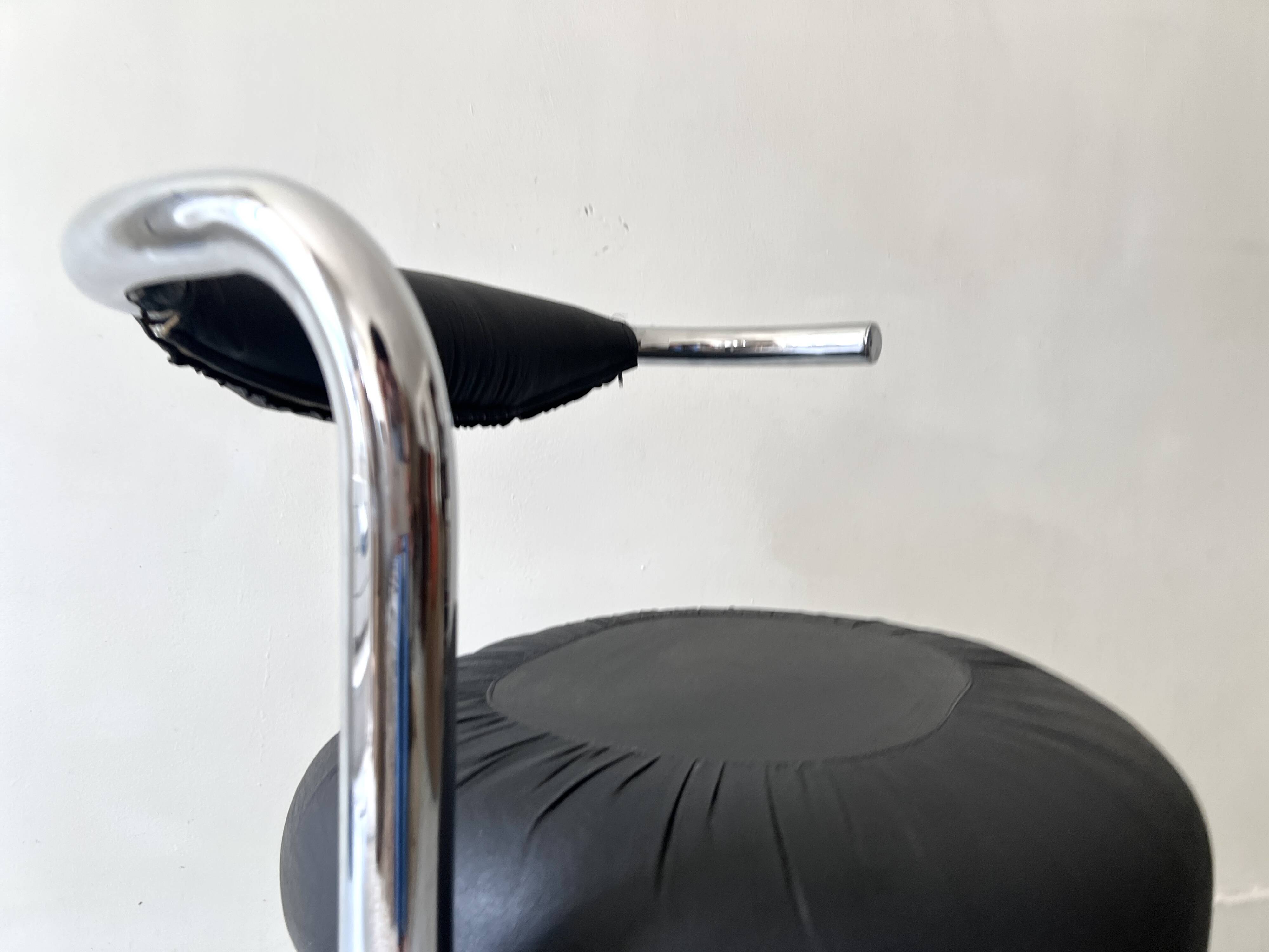 Cobra model chrome design chair by Giotto Stoppino, Italy 1970