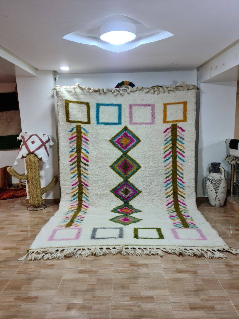 Beni Mrirt Rug 100% Natural Wool – Luxury and Berber Craftsmanship 300x200cm