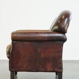 armchair made of sheep leather with a wonderful patina and good seating comfort