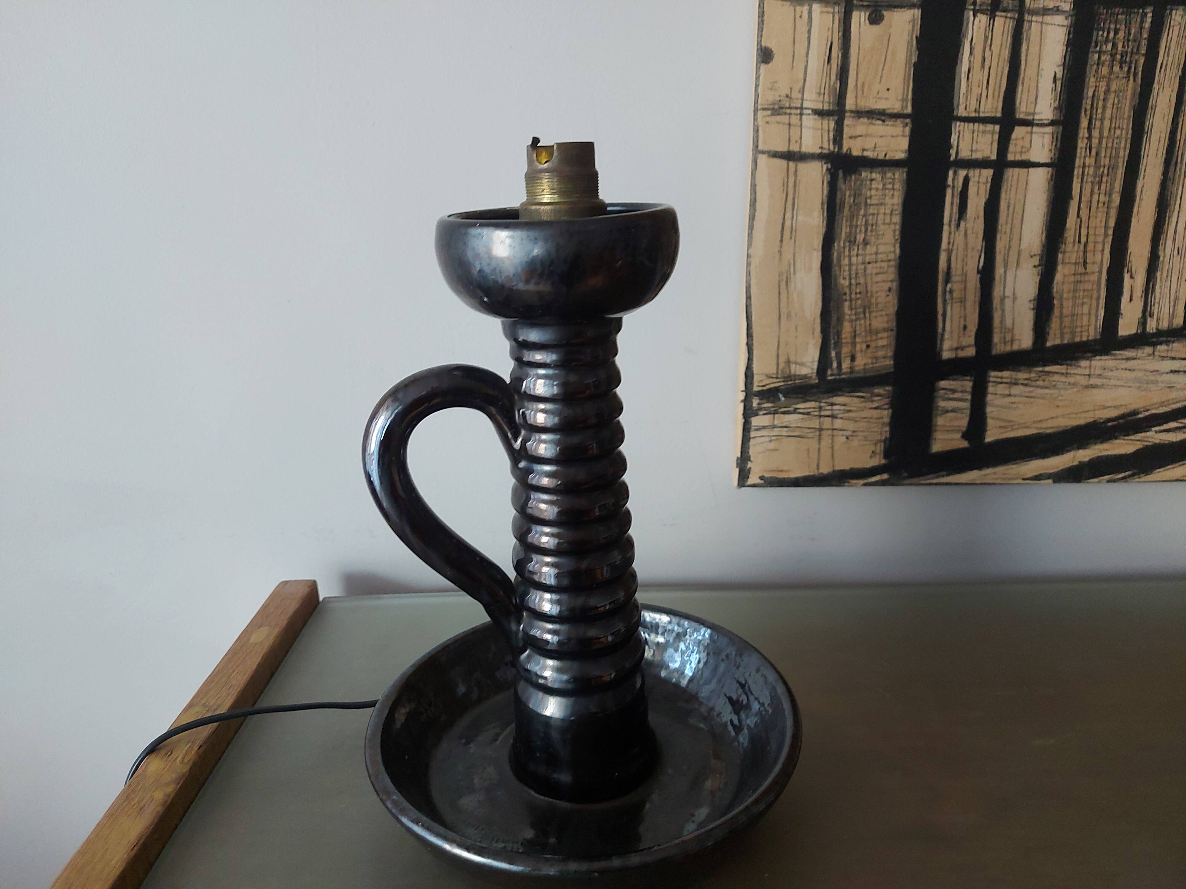Ceramic lamp years 50's Vallauris