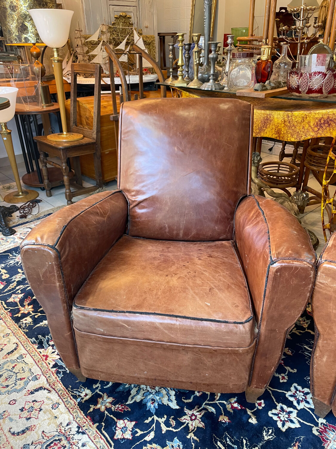 Paire de fauteuils club