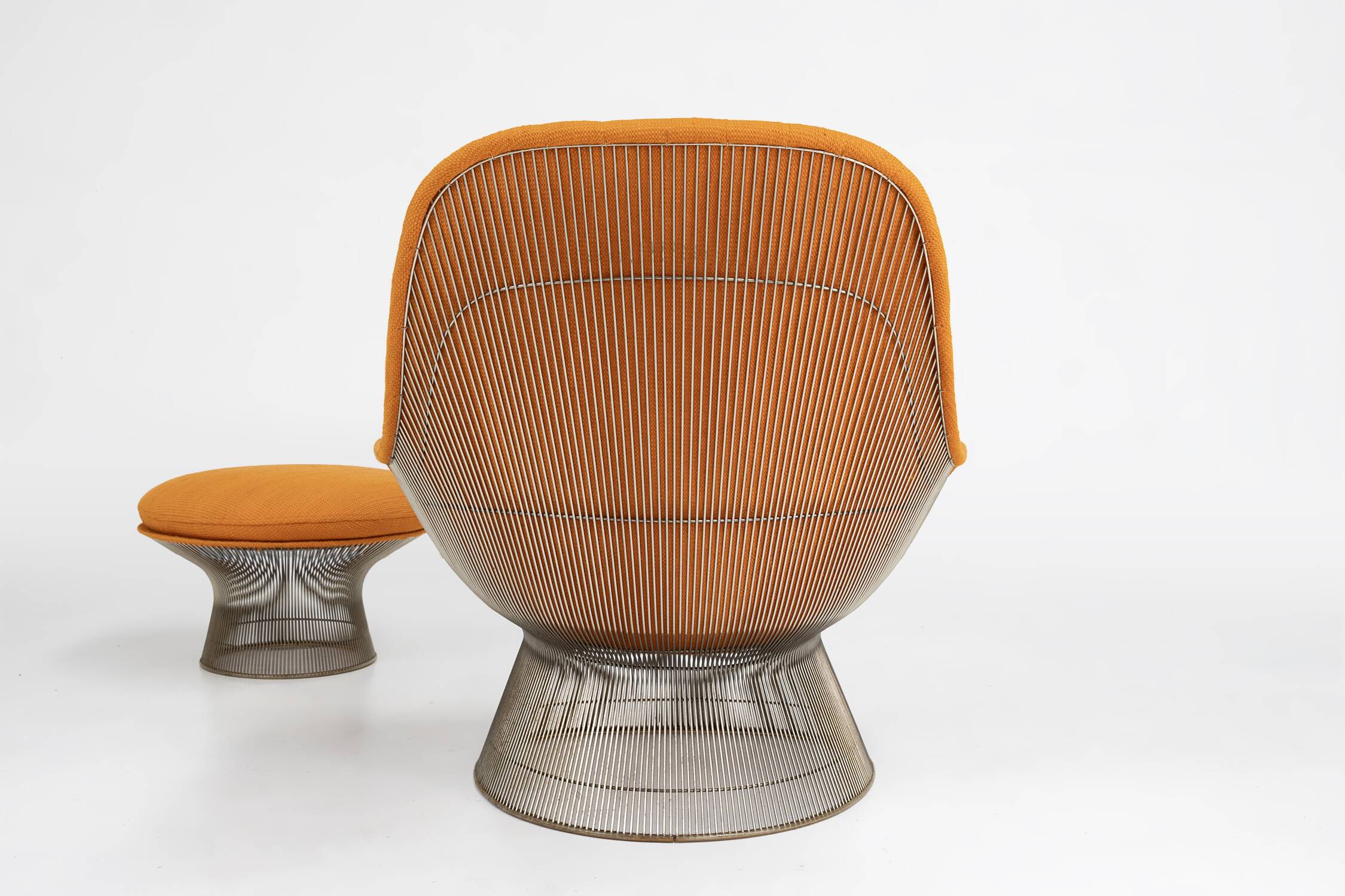 Ensemble fauteuil et pouf modèle 1705 de Warren Platner pour Knoll