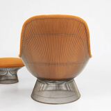 Model 1705 easy chair and ottoman set by Warren Platner for Knoll
