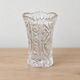 Small cut glass soliflore vase, geometric design, H 8 cm