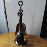 Small and discreet brass fireplace tool set.