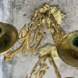 Pair of gilt bronze wall candlesticks