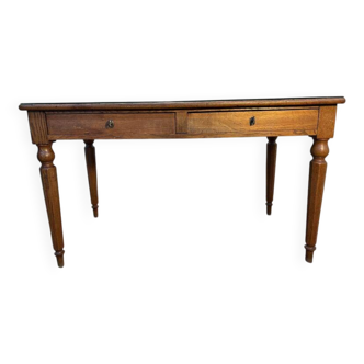 Louis Philippe style oak desk or table