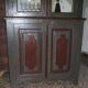 Antique display cabinet in patinated hardwood, 18th-19th century.